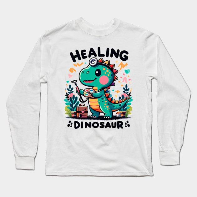 Caring Dino Healer: Little Medic Adventure Long Sleeve T-Shirt by WEARWORLD